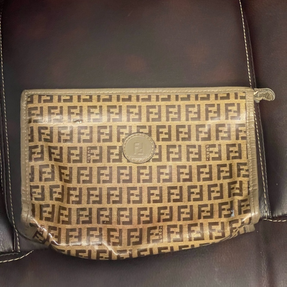 Fendi Coated Canvas Clutch